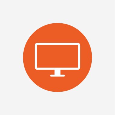 bilgisayar geniş ekran monitör işareti simgesi.