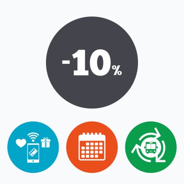 yüzde 10 indirim işareti 