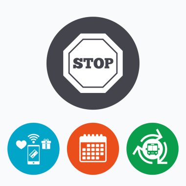 Trafik dur işareti simgesi.  