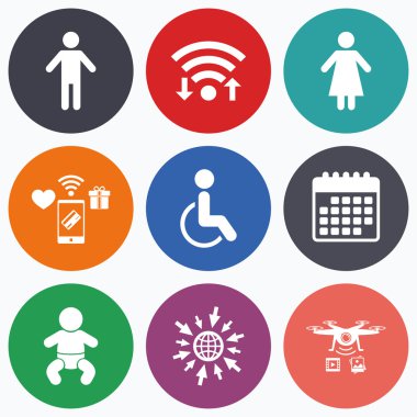 WC tuvalet simgeler.  