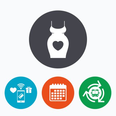 Hamile kadın elbise işareti  