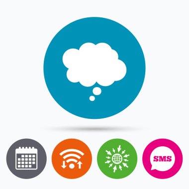 Komik konuşma balonu işareti simgesinin. 