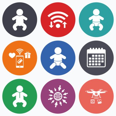 Yeni doğan simgeler. Bebek bebekler sembolleri.