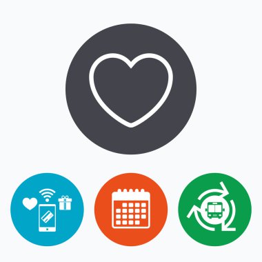 kalp işareti simgesi. aşkın sembolü.