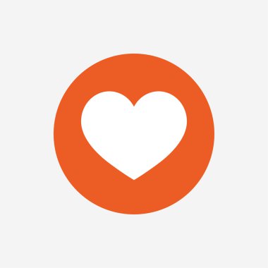 Aşk simgesi. Kalp işareti simgesi.