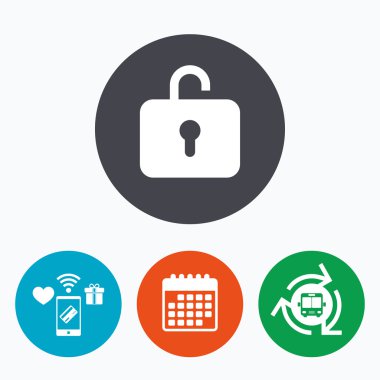 kilit işareti simgesi. giriş sembolü.