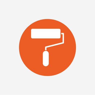 boya silindiri işareti simgesi. boyama aracı simgesi.