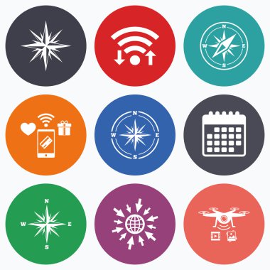 Windrose hareket simgeleri. 