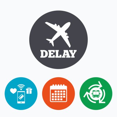 Gecikmeli uçuş işareti simgesi.  