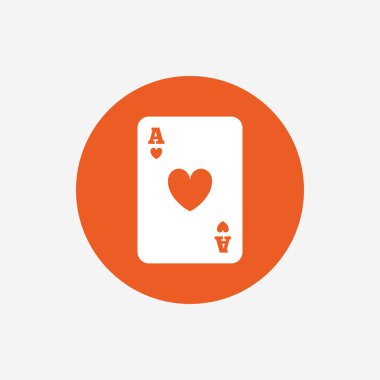 Casino işareti simgesi. oyun kağıdı sembolü