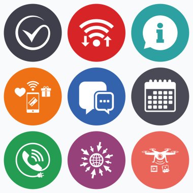 onay veya kene. telefon görüşmesi ve bilgi işareti.