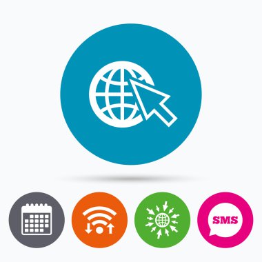 Internet işareti simgesi.  