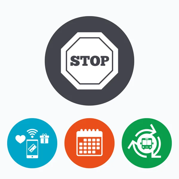 Icono de señal de stop . — Vector de stock