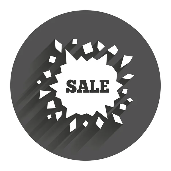 Sale icon. Cracked hole symbol. — Stock Vector