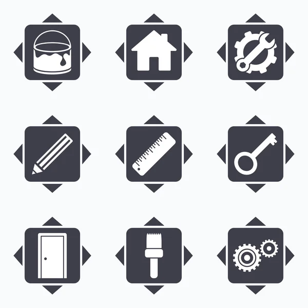 Repair, construction icons. Service signs. — Stock Vector