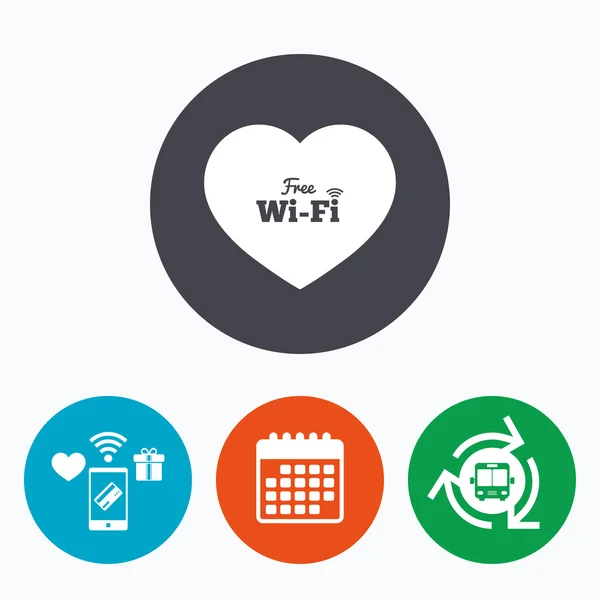 Love Signo wifi gratuito . — Vector de stock