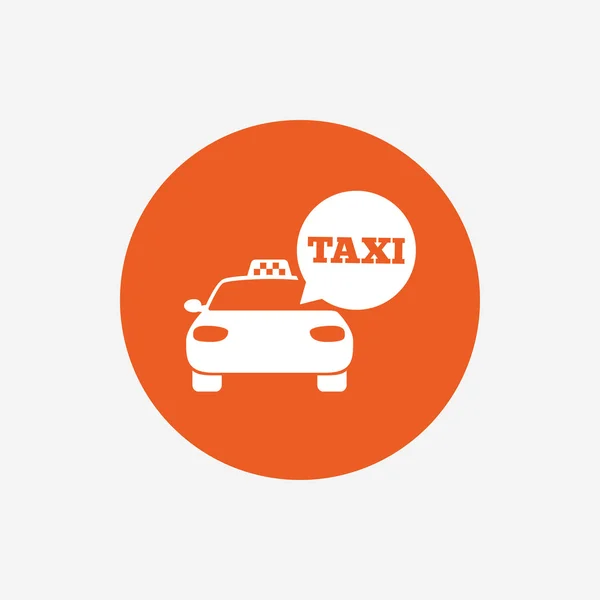 Taxi car sign icon. Public transport symbol. — Stock Vector