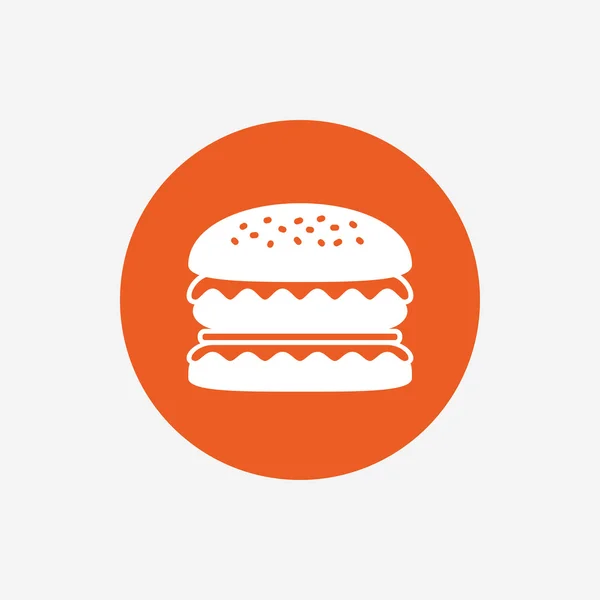 Icône de hamburger. Burger symbole alimentaire . — Image vectorielle