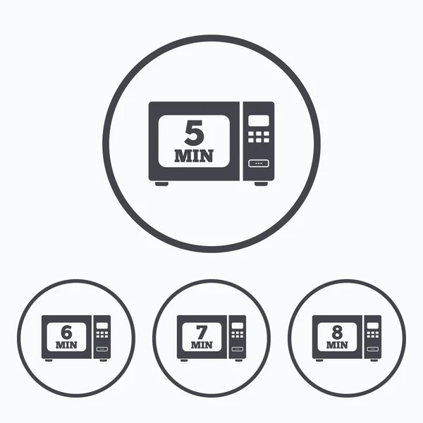 Ícones de forno de microondas . — Vetor de Stock