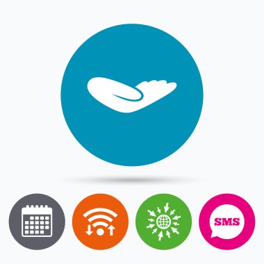 Bağış el işareti simgesi.  