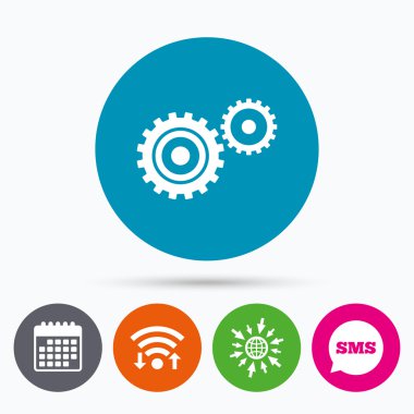 COG ayarları işareti simgesi. Dişli Dişli sembolü.