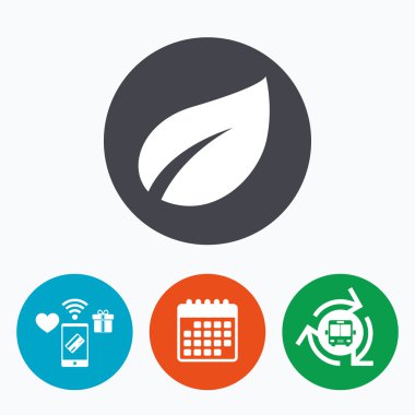 Yaprak işareti simgesi.  