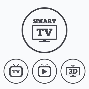 Akıllı 3d Tv modu simgesi.  