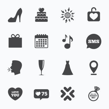 Düğün, nişan simgeler.  