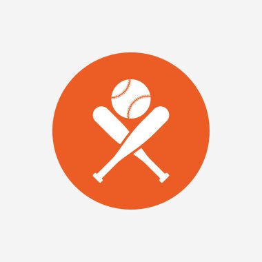 Beyzbol sopaları simgesi imzala. Spor sembolü.