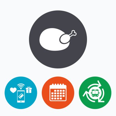 Tavuk işareti simgesi.  