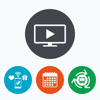 Widescreen TV mode sign 