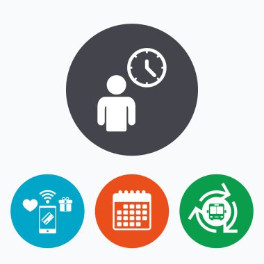 Kişi bekleyen işareti simgesi. 