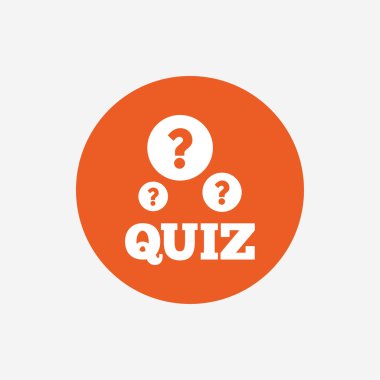 Test işareti simgesi. Sorular ve cevaplar oyunu.