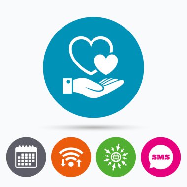 Kalpleri ve el işareti.  