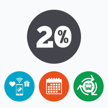 yüzde 20 indirim işareti 