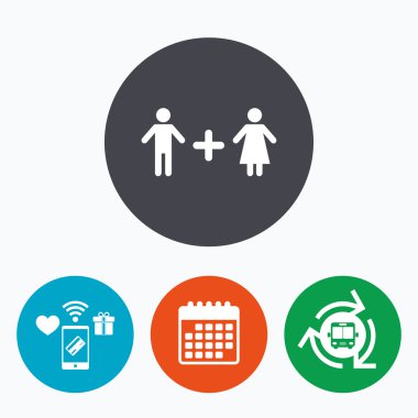 Çift işareti simgesi. 