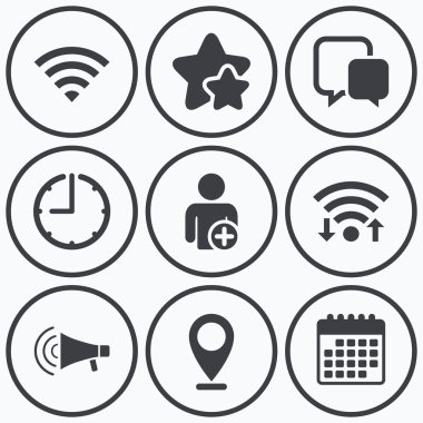 Wi-Fi ve sohbet kabarcıklar. 