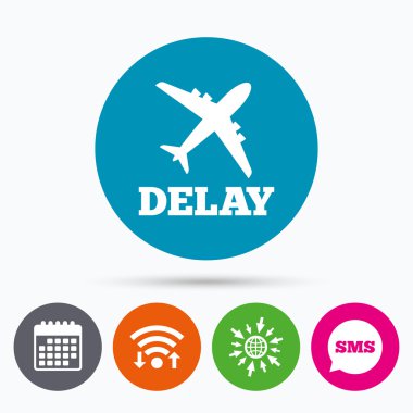 Gecikmeli uçuş işareti simgesi.  