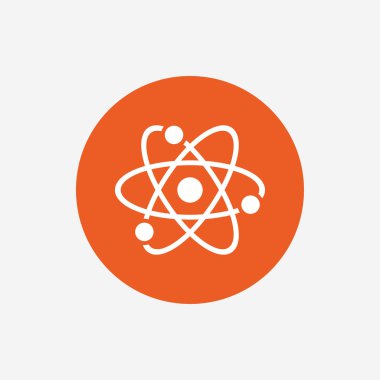 Atom işareti simgesi. Atom parçası sembol.