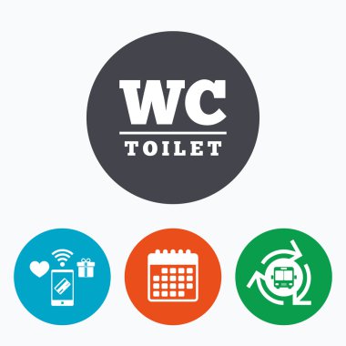 WC tuvalet işareti simgesi.  