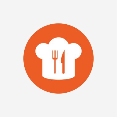 Chef şapka işareti simgesi. 