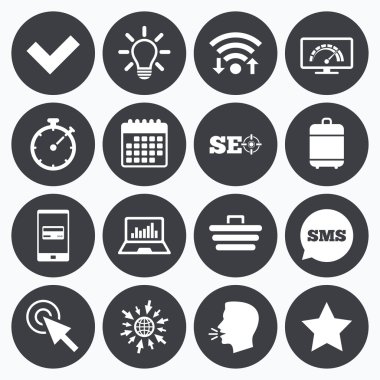 Internet, seo simgeler.  