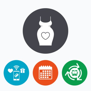 Hamile kadın elbise işareti 