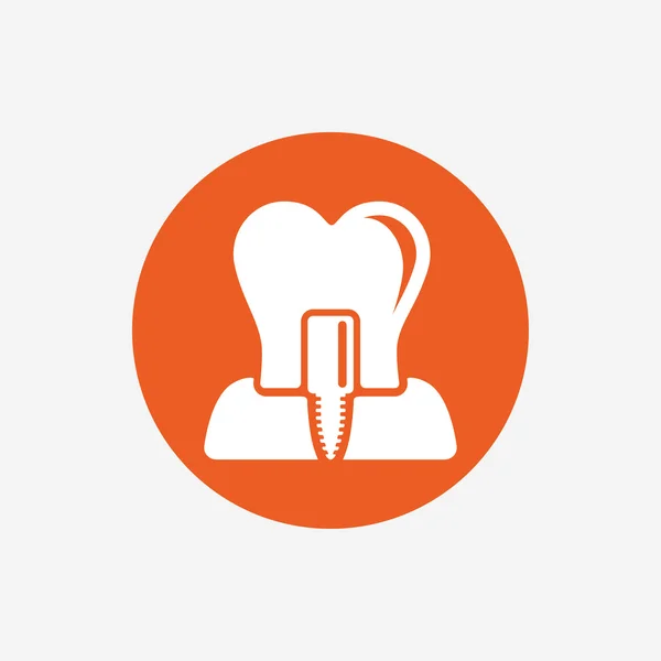 Tooth implant sign icon. — Stock Vector