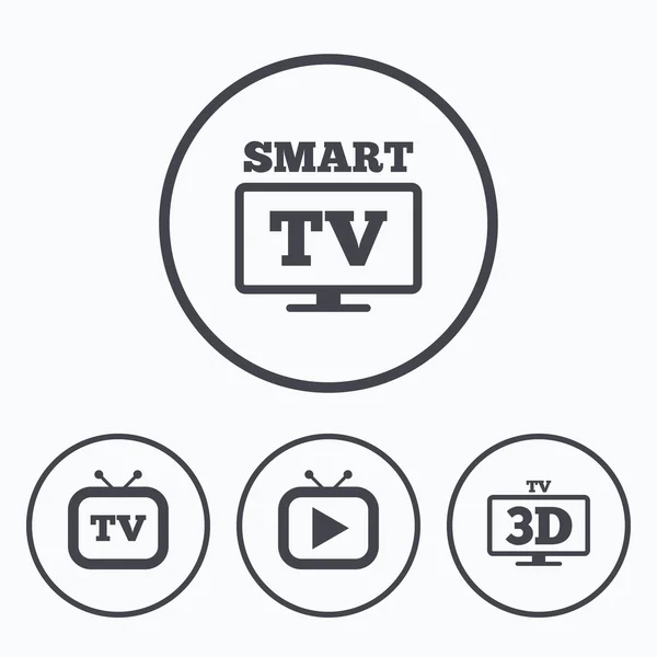 Icono del modo Smart TV 3D . — Archivo Imágenes Vectoriales