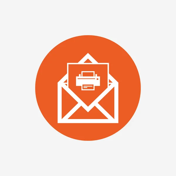 E-mail pictogram afdrukken. Envelop symbool — Stockvector