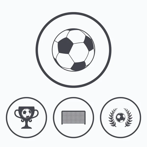 Football icons. Soccer ball sport. — Stock Vector