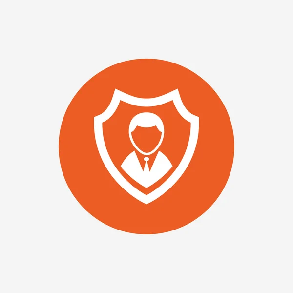 Security agency-ikonen. Shield skydd symbol. — Stock vektor