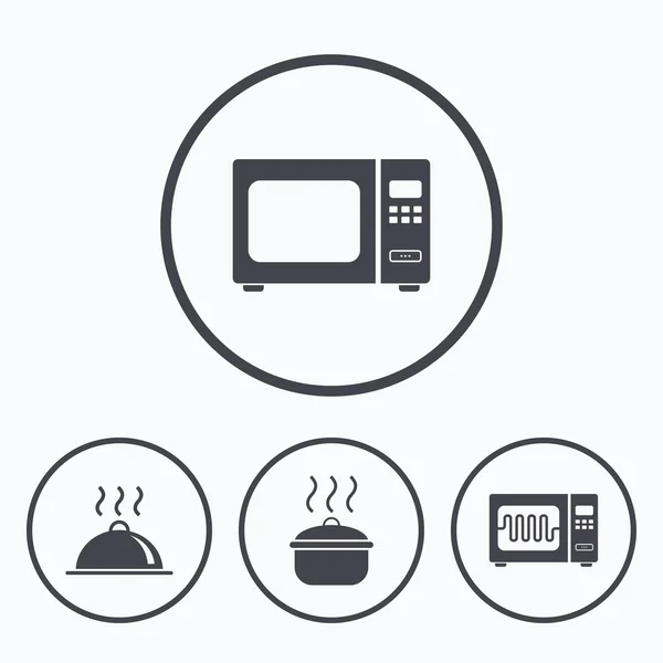 Microwave oven icons — Stock Vector © Blankstock 67811769