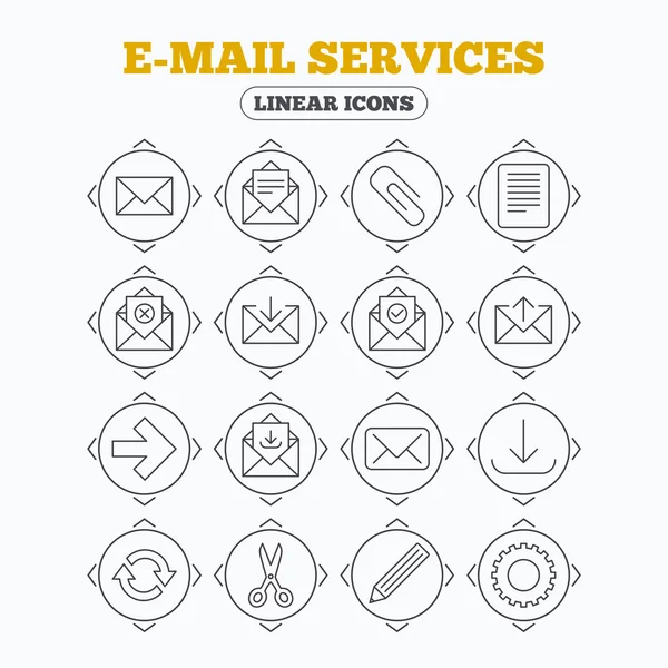 Mail services icons. — Stock Vector